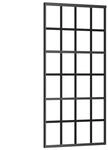 vidaXL Schiebet&uuml;r ESG-Glas und Aluminium 90x205 cm Schwarz 151021