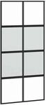 vidaXL Schiebet&uuml;r Schwarz 102,5x205 cm Hartglas und Aluminium 155224
