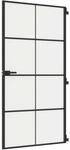 vidaXL Innent&uuml;r Schlank Schwarz 102,5x201,5 cm Hartglas und Aluminium 155131