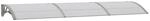vidaXL T&uuml;rvordach Grau 300x75 cm Polycarbonat 153581