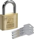 Basi - BM - Vorhangschloss - 50 mm - Messing - Gleichschlie&szlig;end