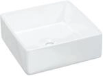 vidaXL Waschbecken Wei&szlig; 37x37x13 cm Keramik Quadratisch 153341