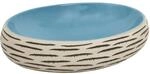 vidaXL Aufsatzwaschbecken Mehrfarbig Oval 59x40x15 cm Keramik 155085
