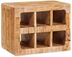 vidaXL Weinregal mit Speicher Braun 44 x 30 x 35 cm Massivholz Mango 4104573