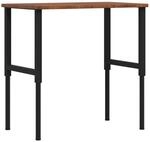 vidaXL Werkbank Dunkelbraun 100x60x71,5-98 cm Massivholz Eiche 3309681