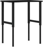 vidaXL Werkbank Dunkelbraun 80x60x71,5-98 cm Massivholz Eiche 3309698