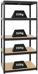 PROREGAL Schwerlastregal Slim Elephant M HxBxT 180 x 90 x 60 cm 5 Ebenen Fachlast 350
