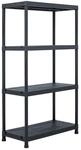 vidaXL Lagerregal Schwarz 100 kg 60 x 30 x 138 cm Kunststoff 45673