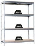 PROREGAL Schwerlastregal Big Wood Yeti Four HxBxT 200 x 180 x 75 cm Fachlast 400 kg