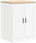 vidaXL Garagen-Aufbewahrungsschrank Wei&szlig; 60x51x85 cm Massivholz Kiefer 860571