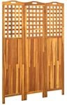 vidaXL 3-teiliger Raumteiler 121x2x170 cm Akazie Massivholz