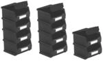 SparSet 10 x Leitf&auml;hige Sichtlagerbox 1.0 Mit Abdeckung HxBxT 6 x 10 x 10 cm...