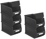 SparSet 5 x Leitf&auml;hige Sichtlagerbox 3.0 Mit Abdeckung HxBxT 12,5 x 14,5 x...