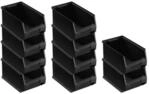 SparSet 10 x Leitf&auml;hige Sichtlagerbox 3.0 HxBxT 12,5 x 14,5 x 23,5 cm 2,8 Liter ESD