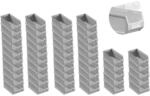 SuperSparSet 40 x Graue Sichtlagerbox 2.0 Mit Abdeckung HxBxT 7,5 x 10 x 17,5...