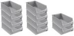PROREGAL SparSet 10x Graue Sichtlagerbox 5,0 HxBxT 20 x 30 x 50 cm 21,8 Liter