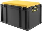 PROREGAL Eurobox Nextgen Seat Box Gelb HxBxT 36,5x40x60cm 65 Liter Griffe Geschlossen
