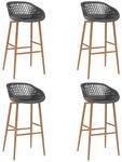 vidaXL Barhocker 4 Stk Grau 248166