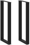 vidaXL Bartischbeine U-Form 2 Stk Schwarz 50x110-111 cm Stahl 4013244