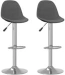 vidaXL Barhocker 2 Stk Dunkelgrau Stoff 333382