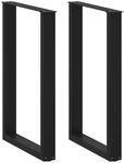 vidaXL Bartischbeine U-Form 2 Stk Schwarz 60x90-91 cm Stahl 4013224
