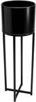 Vivanno Blumentopf Elevate Cross 25 cm x 25 cm x 79 cm Schwarz
