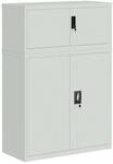 vidaXL Aktenschrank Hellgrau 90x40x130 cm Stahl