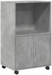 vidaXL Rollschrank Betongrau 55x40x91 cm Holzwerkstoff 853185