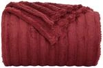vidaXL &Uuml;berwurfdecke Bordeauxrot 240 x 220 cm Fleece 42016851