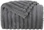 vidaXL &Uuml;berwurfdecke Dunkelgrau 270 x 240 cm Fleece 42016832