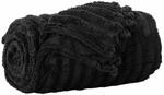 vidaXL &Uuml;berwurfdecke Schwarz 270 x 240 cm Fleece 42016844
