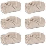 vidaXL Wohndecken 6 St&uuml;ck Beige 130 x 150 cm Fleece 42016789