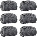 vidaXL Wohndecken 6 St&uuml;ck Dunkelgrau 240 x 220 cm Fleece 42016951
