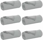 vidaXL Wohndecken 6 St&uuml;ck Grau 270 x 240 cm Fleece 42017060
