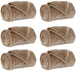 vidaXL Wohndecken 6 St&uuml;ck Kamel 150 x 200 cm Fleece 42016794