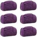 vidaXL Wohndecken 6 St&uuml;ck Lila 240 x 220 cm Fleece 42016903