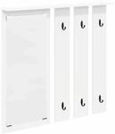 vidaXL Wandmontierter Kleiderst&auml;nder mit Regal Wei&szlig; 84 x 10 x 80 cm 874491