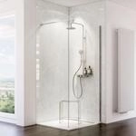 Schulte ExpressPlus DecoDesign Duschr&uuml;ckwand Hochglanz Stein Marmor-Hell 100x255