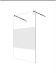 Glaszentrum Hagen 118x200cm Freistehende Dusche 2x Halter Satin Mitte