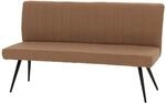 MCW Sitzbank K16 R&uuml;ckenlehne Stoff/Textil Boucl&eacute; Metall 160cm Braun