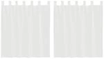 vidaXL Voile Vorh&auml;nge mit Stangentaschen 2 Stk Wei&szlig; 4102241