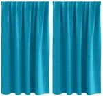 vidaXL Verdunkelungs-Vorh&auml;nge mit Ringen T&uuml;rkis Polyester 4107528