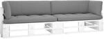 vidaXL 2-Sitzer-Palettensofa Wei&szlig; Impr&auml;gniertes Kiefernholz 3066639