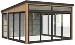Palmako Holz-Gartenhaus Saga Slide Plus Pultdach Tauchgrundiert