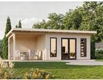 Palmako Holz-Gartenhaus Aurelia Pultdach Unbehandelt 749 cm x 300 cm 20,6 m&sup2;