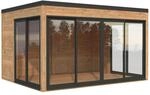 Palmako Holz-Gartenhaus Serena Slide Plus Pultdach Tauchgrundiert