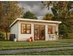 Palmako Holz-Gartenhaus Lisandra Pultdach Unbehandelt 550 cm x 400 cm 19,4 m&sup2;