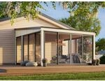 Palmako Holz-Gartenhaus Lumi Slide Pultdach Unbehandelt 420 cm x 420 cm 16,6 m&sup2;
