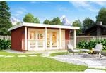 Lasita Holz-Gartenhaus Liverpool 1 Flachdach Lasiert 550 cm x 300 cm