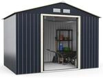 Costway Ger&auml;tehaus Metall Metallschuppen Outdoor 277x191x202 cm